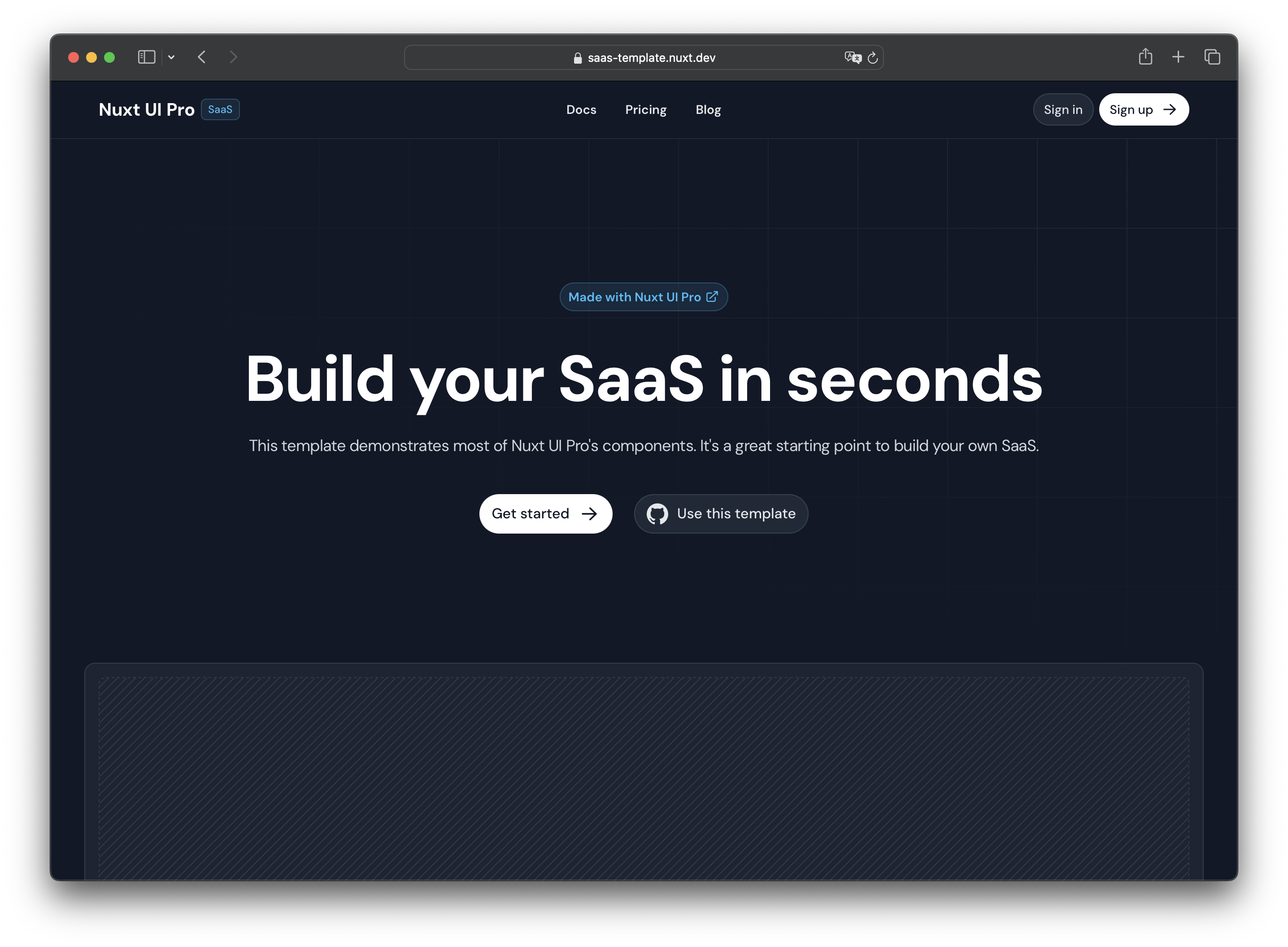 Nuxt UI SaaS banner